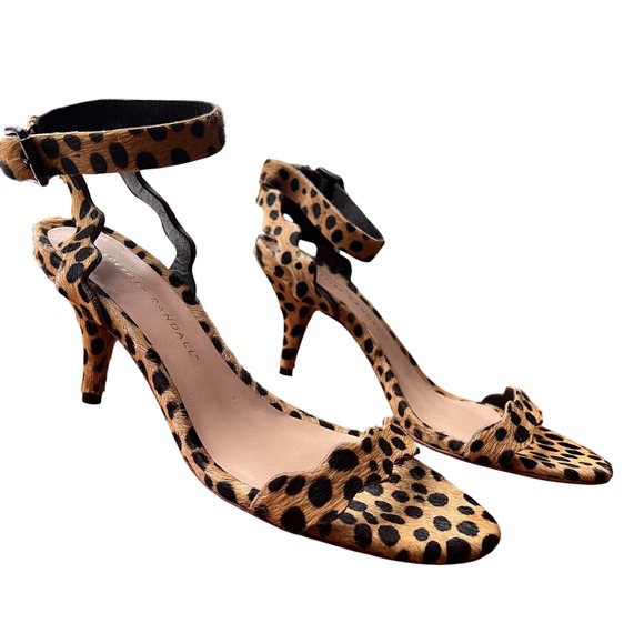 Loeffler Randall Reina Cheetah Ponyhair Heels Size 6.5 - Picture 9 of 10